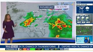 WRAL Weather Alert Day Steady rain brings flood threat for Friday [upl. by Eniksre800]