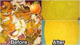 HOW TO MAKE 100 NATURAL ORANGE PEEL POWDER AT HOME  DIY ORANGE PEEL POWDER amp SCRUB  Pavithra iyer [upl. by Muldon970]