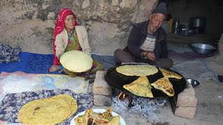 Love Story  Old Lovers Living in a Cave Like 2000 years ago Cave life Village Life of Afghanistan [upl. by Ayhtak]