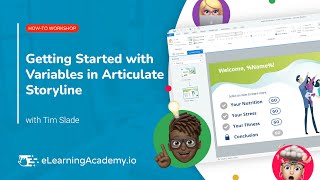 Getting Started with Variables in Articulate Storyline  HowTo Workshop [upl. by Arimak]