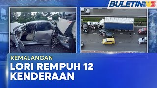 KEMALANGAN  3 Cedera Lori Langgar 12 Kenderaan Di MRR2 [upl. by Cohlier667]