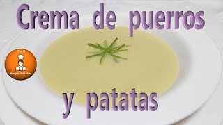 Crema de puerros y patatas  vichyssoise ampisrecetas [upl. by Elinet]