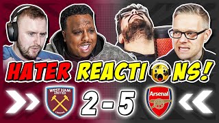 ARSENAL RIVALS amp HATERS RAGING 😡 REACTION TO WEST HAM 25 ARSENAL  PREMIER LEAGUE FAN REACTIONS [upl. by Cogswell]