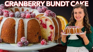 Cranberry BUNDT CAKE Easy Cranberry Orange Cake [upl. by Gurias]