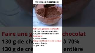 Meilleur recette de la mousse au chocolat shorts [upl. by Forkey]