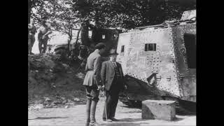 Captured German A7V tank Elfriede 1918 speed corrected [upl. by Tuinenga]