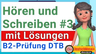 Hören und Schreiben  mit Lösungen  B2 Prüfung Beruf  DTB [upl. by Anada]