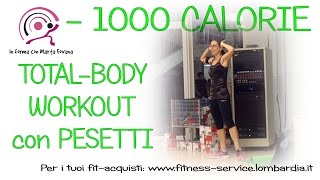 19 totalbody workout con pesetti 75 minuti x bruciare 1000 calorie [upl. by Alehtse]