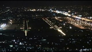 Night Approach into Bangkok DMK  Swiss A340 [upl. by Vergil687]