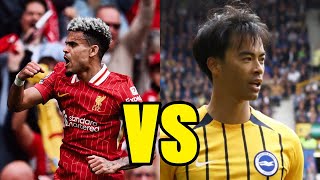 Luis Diaz vs Kaoru Mitoma  202425 Season  Liverpool vs Brighton Wingers [upl. by Llewon]