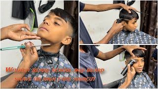 Without beard school boy beard shave or aibro cut school boy styles high fade military haircutasmr [upl. by Debby984]