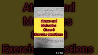 Atoms and Molecules  Class9  Exercise Questions  Ncert  Science  Pine Coaching Classes [upl. by Fairfield]