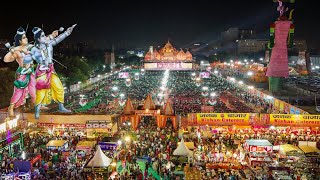 द्वारका श्रीरामलीला पूर्व राष्ट्रपति रामनाथ कोविंद की गरिमामयी उपस्थिति में 211 फीट ऊंचे रावण का दहन [upl. by Hovey276]