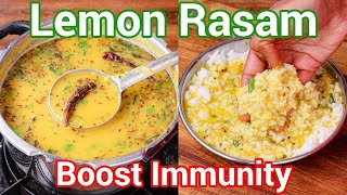 2 in 1 Lemon Rasam Recipe  Boost Immunity Naturally  Marriage Style Nimbu Rasam Soup [upl. by Keary]