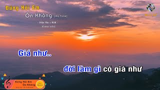 Hạ Tone ĐỪNG HỎI EM ỔN KHÔNG  DIỆU VÂN x H2K Guitar beat solo karaoke Muối Music  Muối SV [upl. by Amatruda790]