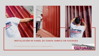 Instalación de Panel Chapa Simple en Fachadas  Canal Redondela [upl. by Levi216]