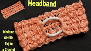 CINTILLODIADEMA TEJIDA a CROCHET TUTORIAL PASO A PASOTURBANTE a GANCHILLOHAIRBANDHEADBANDCrochê [upl. by Claudetta]