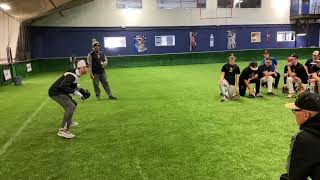 Infield Indoor Practice  BASEBALL INFIELD TIPS [upl. by Sivet]