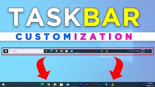 Taskbar Customization  Taskbar New Look in Windows 10  Taskbar Cool Look in Windows 10 [upl. by Annavoj498]