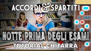 NOTTE PRIMA DEGLI ESAMI Tutorial Chitarra  Antonello Venditti [upl. by Annaear]