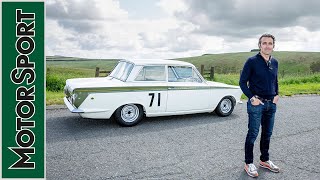 Dario Franchitti delivers Jim Clarks Lotus Cortina to the Clark Motorsport Museum [upl. by Eolande896]