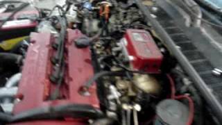 H22 vtec head f22b block first start up prelude [upl. by Akenor]