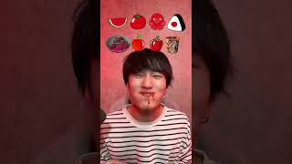 ISSEI funny video 😂😂😂 Red food ASMR 🍉🍅🐙🍎 [upl. by Lawton]