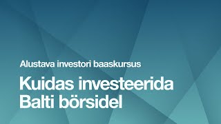 LHV seminar quotKuidas investeerida Balti börsidelquot [upl. by Anairda]