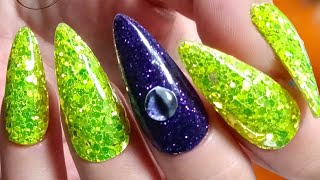 The Daily Nail Glitter Halloween Nails diynails Nails dippowdernails [upl. by Getter838]