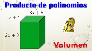 Volumen de un prisma  producto de polinomios [upl. by Enylecoj]