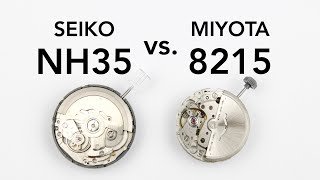 SEIKO NH35 vs MIYOTA 8215  A SideBySide Comparison NH36 amp 8210 [upl. by Maclay]