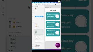 Free User Profile  Adobe XD xd scroll uxui design shorts howto learning teaching adobexd [upl. by Keely239]