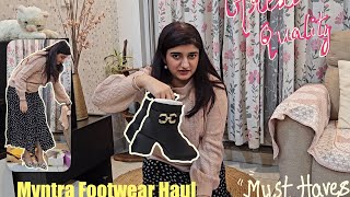 Myntra shoes TryOn Haul Video 👠👢 [upl. by Vevina]