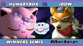 GOML 2022 Winners Semis  iBDW Fox Vs Hungrybox Jigglypuff SSBM Melee Tournament [upl. by Kepner410]