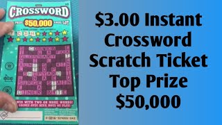 300 Instant Crossword Scratch Ticket  Top Prize 50000 [upl. by Zackariah498]