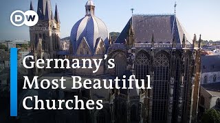 Beautiful Churches in German  A BirdsEye View of German Churches  Germany by Drone [upl. by Lever]