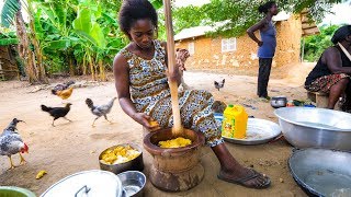 Village Food in West Africa  BEST FUFU and EXTREME Hospitality in Rural Ghana [upl. by Leahicm158]