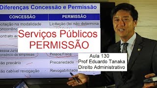 Serviços Públicos  PERMISSÃO  Aula 130 Dto Administrativo  Prof Eduardo Tanaka [upl. by Nel878]