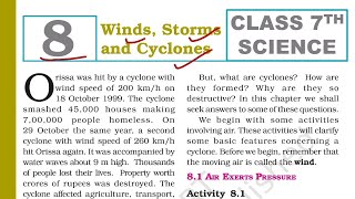 Class 7th Science Chapter 8 Winds Storms and Cyclones English Medium [upl. by Lertnahs]