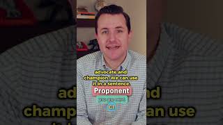 Proponent  Meaning Pronunciation Synonyms and an Example Sentence English Word of the Day [upl. by Ylrevaw428]