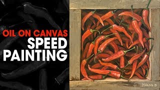 Oil on canvas speed painting tutorial  Spicy [upl. by Sackman397]