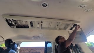 How to remove roof dvd Chrysler Town and Country22 conversion vanlife camper campervan [upl. by Jolda305]