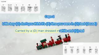 Little Toy Trains by Glen Campbell play along with scrolling guitar chords and lyrics [upl. by Shushan]