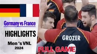 Germany vs France FULL GAME 1962024 Mens VNL 2024  Volleyball nations league 2024 [upl. by Letnuahc]