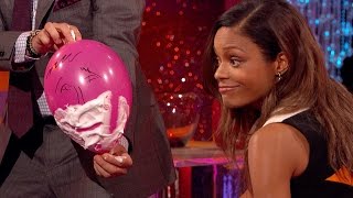 Naomie Harriss cut throat razor skills  The Graham Norton Show Series 18 Episode 5  BBC One [upl. by Isador]