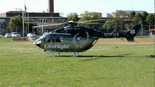 LifeFlight taking off after mock crash North Hills High School [upl. by Cadell904]