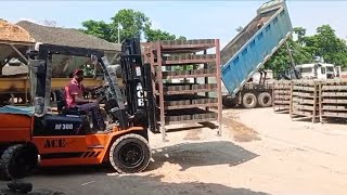 ACE AF30D Diesel Forklift performance in Brick Field with fork and Shovel [upl. by Idelia]