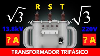 TRANSFORMADOR TRIFÁSICO Como calcular a corrente no primário e secundário do trafo trifásico [upl. by Notfilc496]