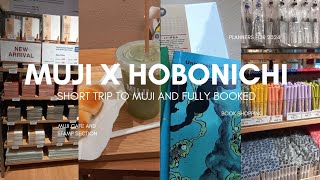 muji vertical planner and hobonichi weekly supplement short trip to muji cafe and bookstore vlog [upl. by Riggall]