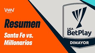 Santa Fe vs Millonarios resumen y goles  Liga BetPlay 20242  Cuadrangulares  Fecha 2 [upl. by Pudens]